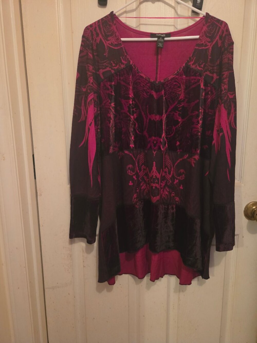 Style&co Womens Red Black Tunic size 2x